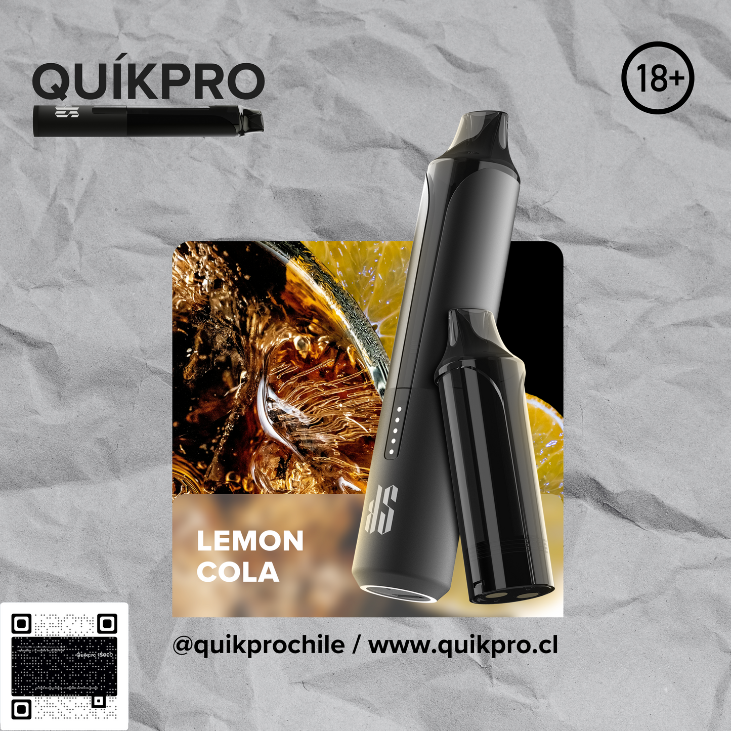 - QUIKPRO 15000 SABOR COLA LEMON