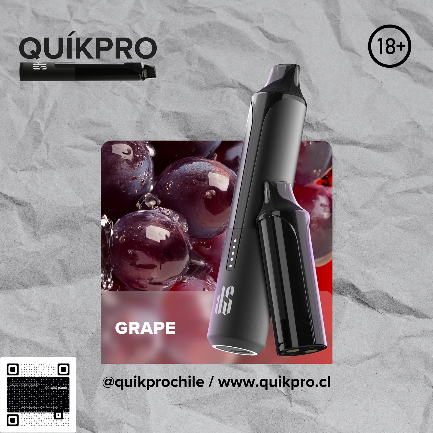 -QUIKPRO 15000 SABOR GRAPE