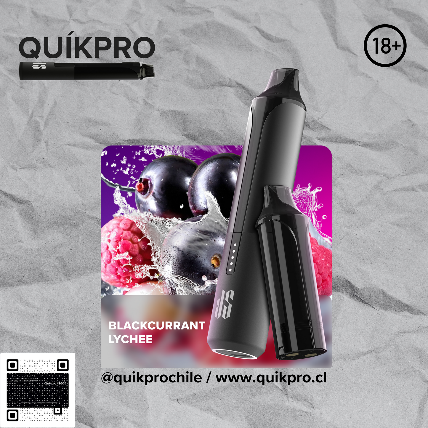 - QUIKPRO 15000 SABOR LICHE DE GROSELLE NEGRO