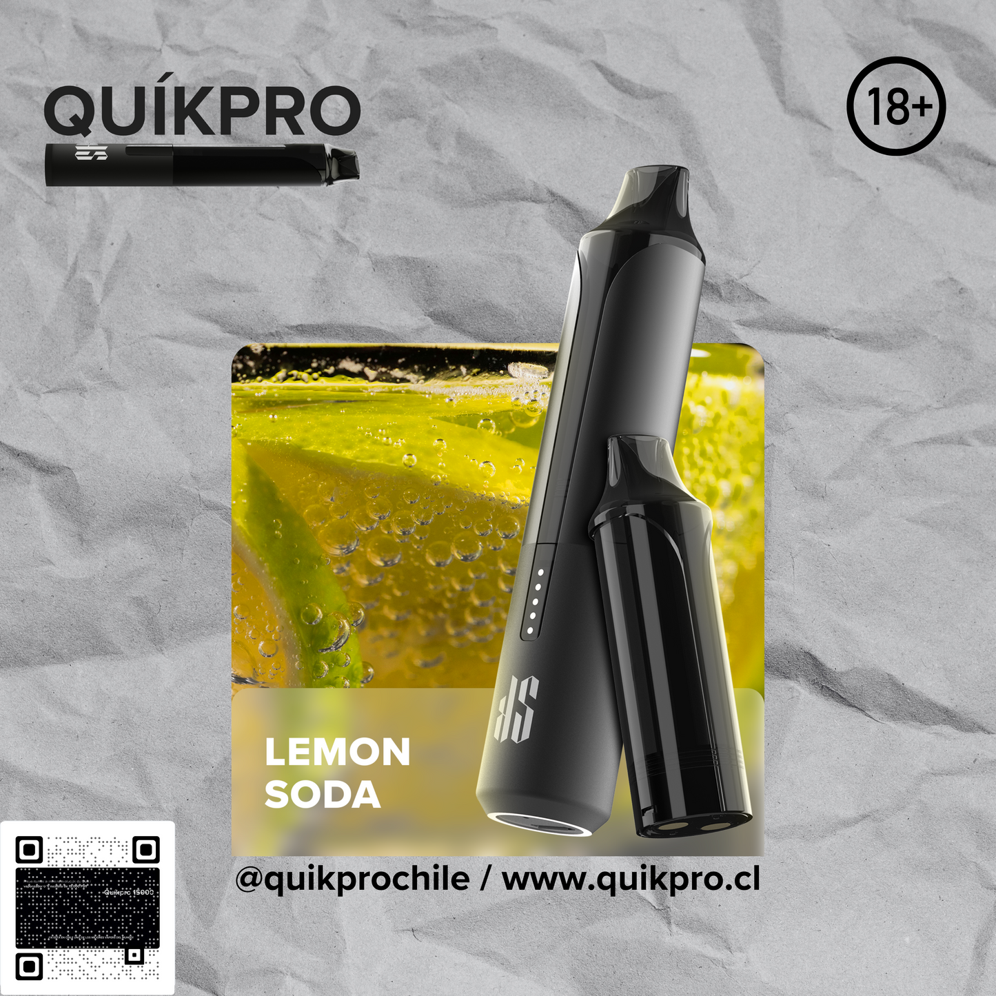 - QUIKPRO 15000 SABOR LEMON SODA